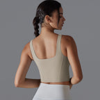 Womens Fitness Workout 80%Nylon 20%Spandex Tank Top Y-7058 print logo 48