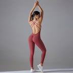 Womens Yoga Sportswear 80% nylon 20% spandex Jumpsuit Y-7065 print logo 63
