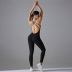 Womens Yoga Sportswear 80% nylon 20% spandex Jumpsuit Y-7065 print logo 43