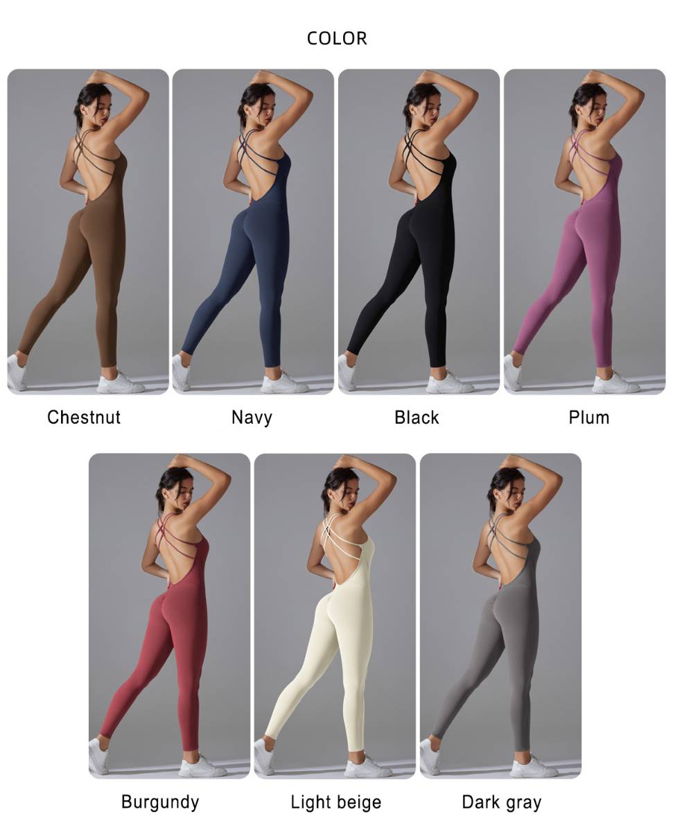 Womens Yoga Sportswear 80% nylon 20% spandex Jumpsuit Y-7065 print logo 14