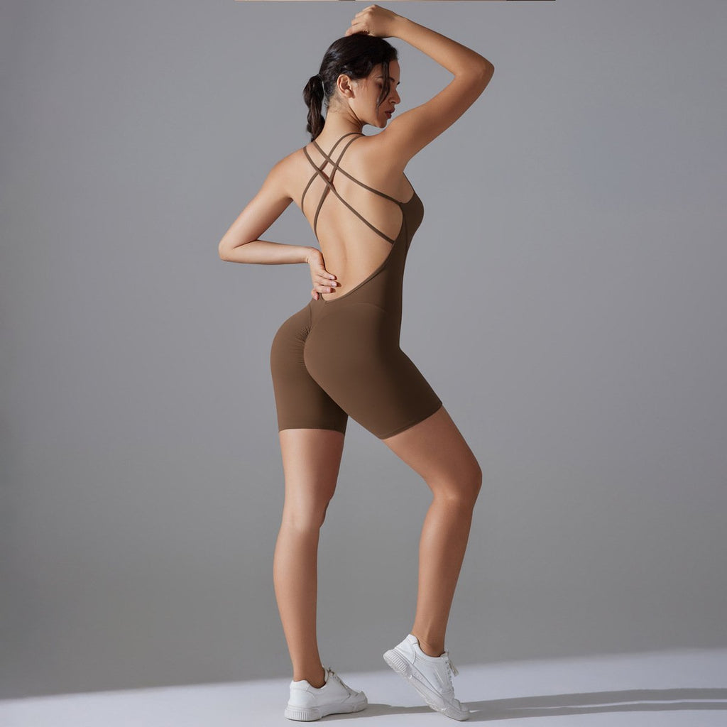Womens Training Yoga 80% nylon 20% spandex Bodysuit Y-7066 print logo 17