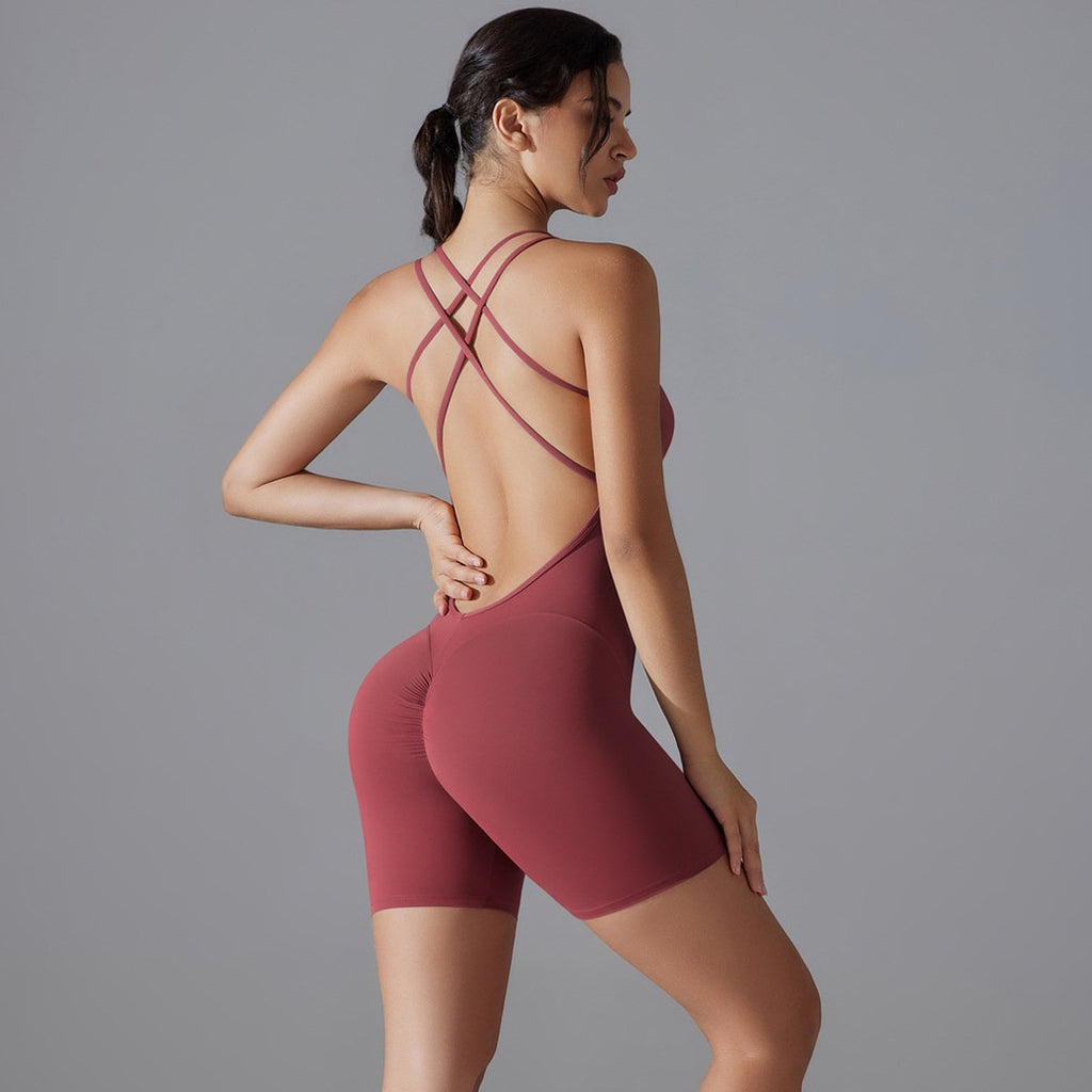 Womens Training Yoga 80% nylon 20% spandex Bodysuit Y-7066 print logo 77