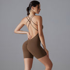 Womens Training Yoga 80% nylon 20% spandex Bodysuit Y-7066 print logo 21