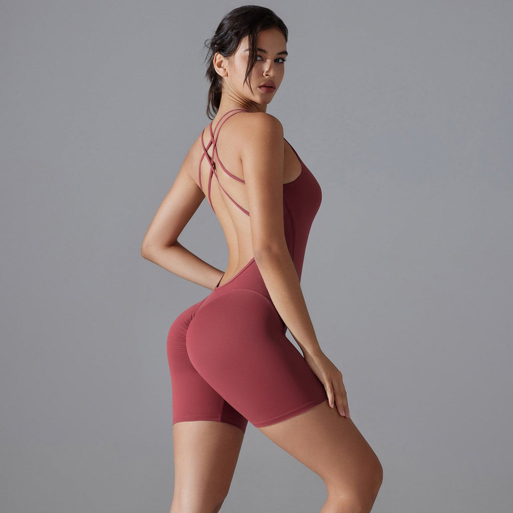 Womens Training Yoga 80% nylon 20% spandex Bodysuit Y-7066 print logo 13