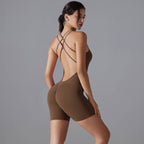 Womens Training Yoga 80% nylon 20% spandex Bodysuit Y-7066 print logo 22
