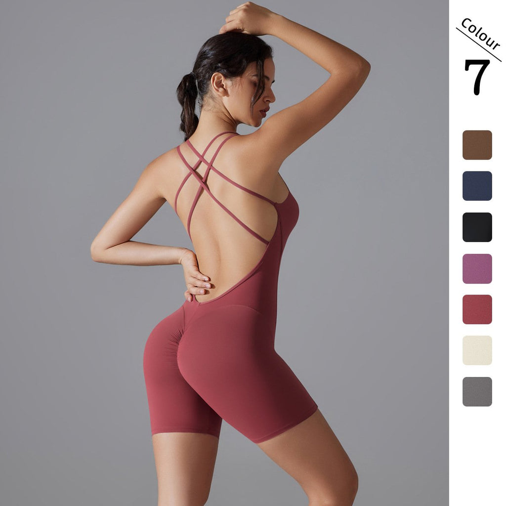 Womens Training Yoga 80% nylon 20% spandex Bodysuit Y-7066 print logo 10