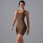 Womens Training Yoga 80% nylon 20% spandex Bodysuit Y-7066 print logo 23
