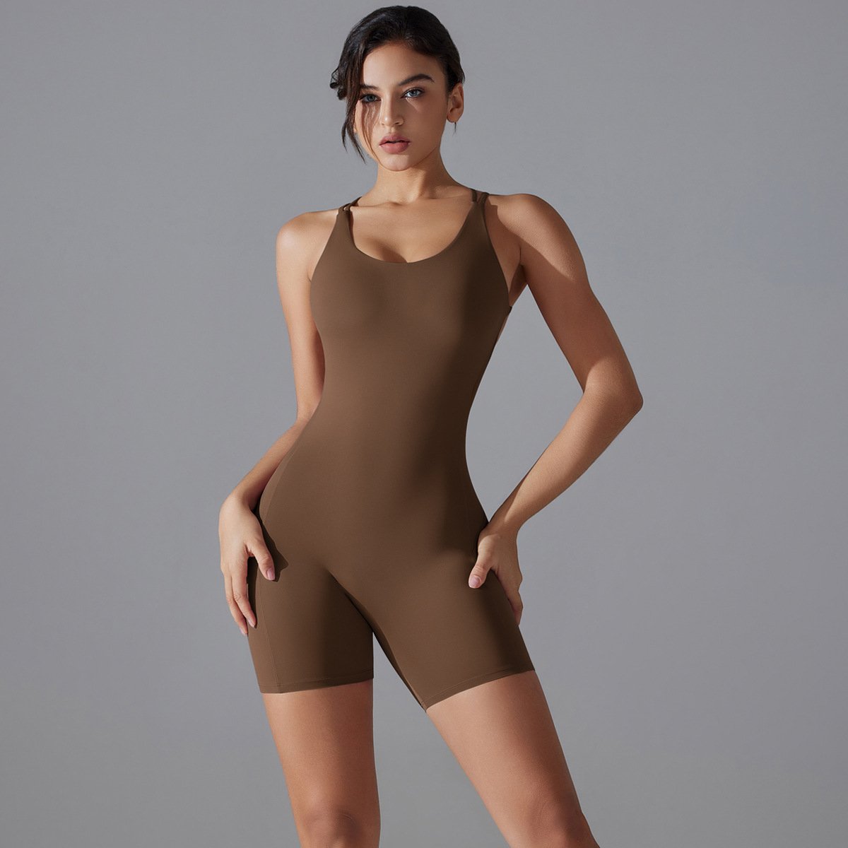 Womens Training Yoga 80% nylon 20% spandex Bodysuit Y-7066 print logo 24