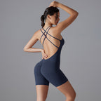 Womens Training Yoga 80% nylon 20% spandex Bodysuit Y-7066 print logo 4