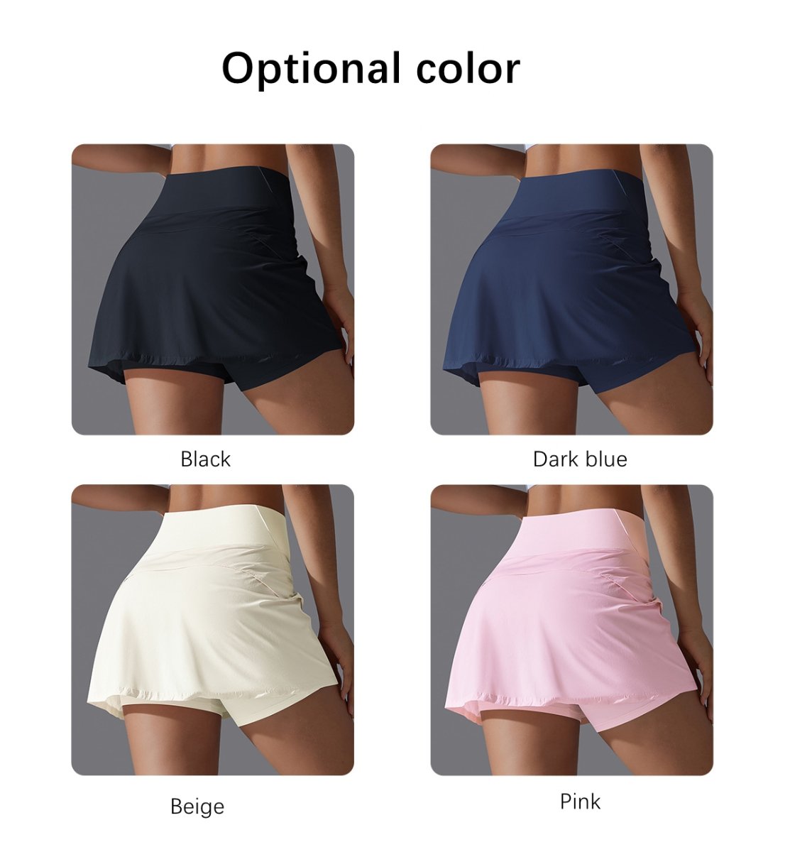 Womens Casual Sportswear 93%Nylon 7%Spandex Skirts Y-7067 print logo 18