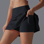 Womens Sportswear Tennis 75%Nylon 25%Spandex Skirts Y-7068 print logo 46