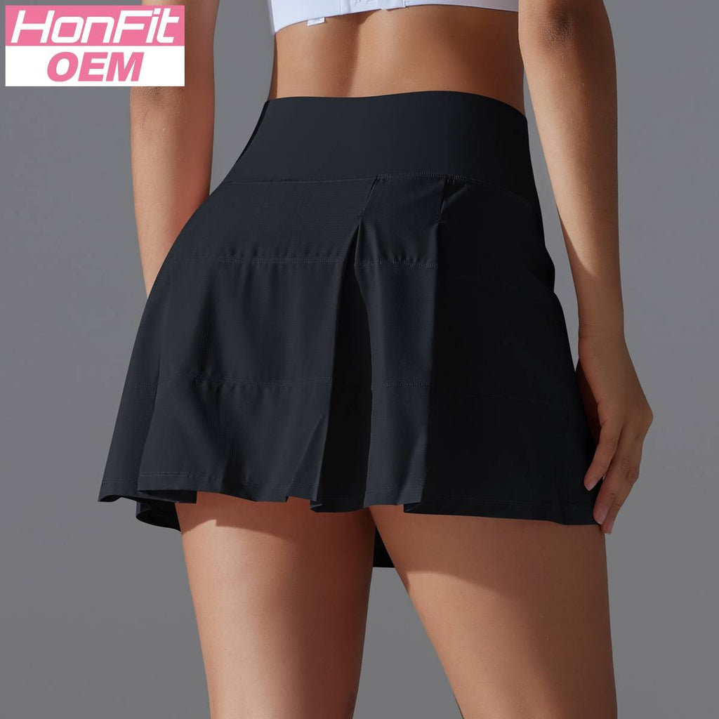 Womens Sportswear Tennis 75%Nylon 25%Spandex Skirts Y-7068 print logo 14
