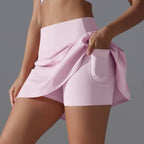 Womens Sportswear Tennis 75%Nylon 25%Spandex Skirts Y-7068 print logo 62