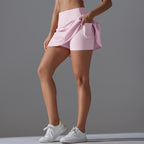 Womens Sportswear Tennis 75%Nylon 25%Spandex Skirts Y-7068 print logo 55
