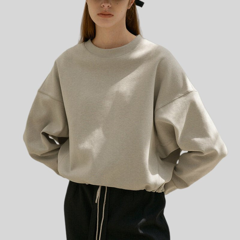 Womens Fitness Workout 95% cotton 5%polyester Sweatshirt Y21CSA3628Y print logo 1