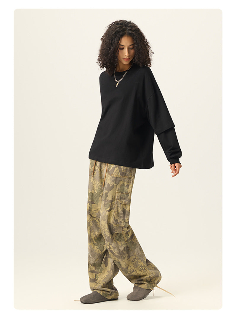 Mens Oversized 100%cotton LONG SLEEVE Shirts Y6312