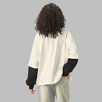 Mens Oversized 100%cotton LONG SLEEVE Shirts Y6312