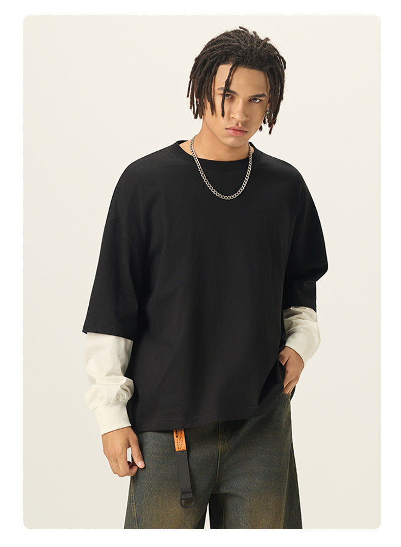 Mens Oversized 100%cotton LONG SLEEVE Shirts Y6312