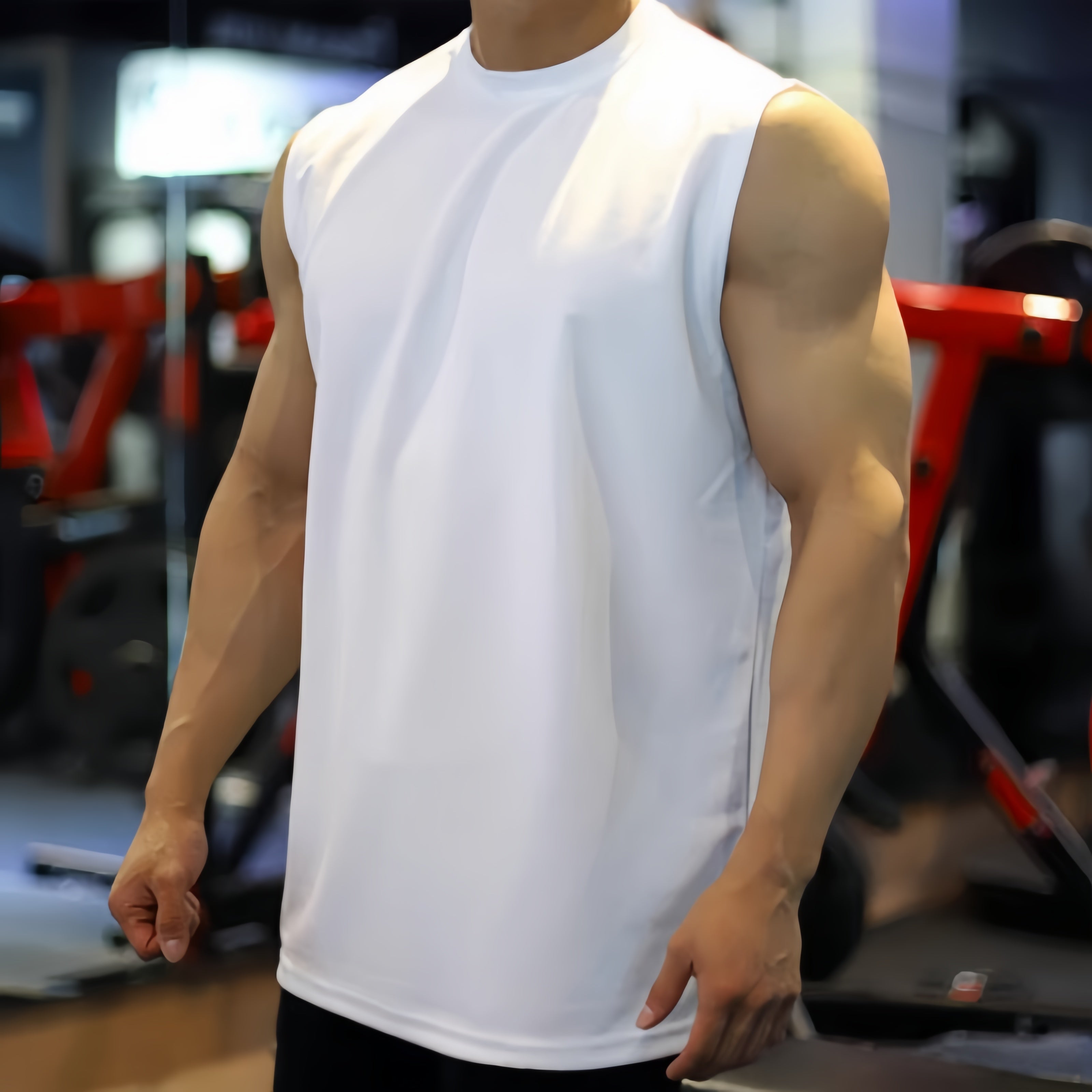 Mens Gym Training 95%cotton5%Spandex Tank Top YB009