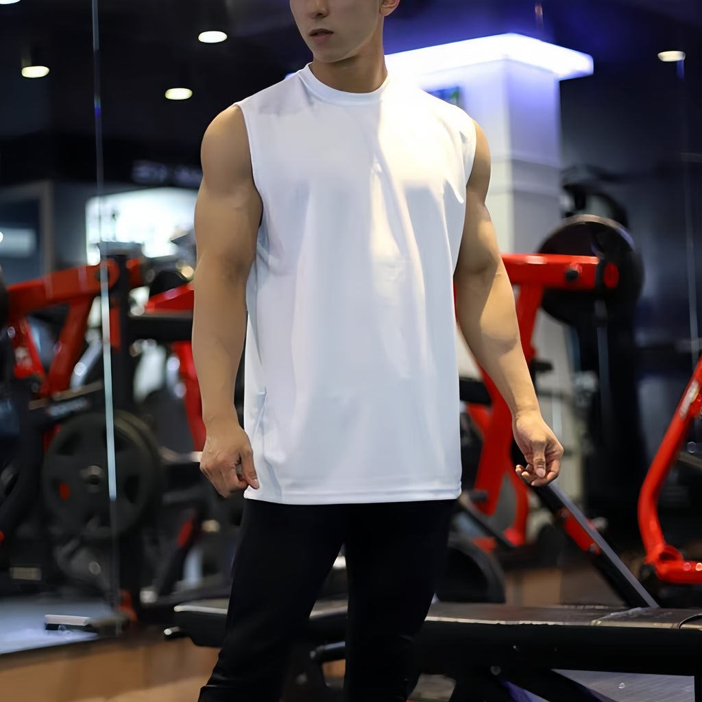 Mens Gym Training 95%cotton5%Spandex Tank Top YB009