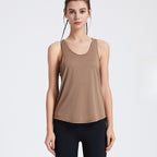 Womens Activewear Yoga 87%Nylon 13%spandex Tank Top YB208