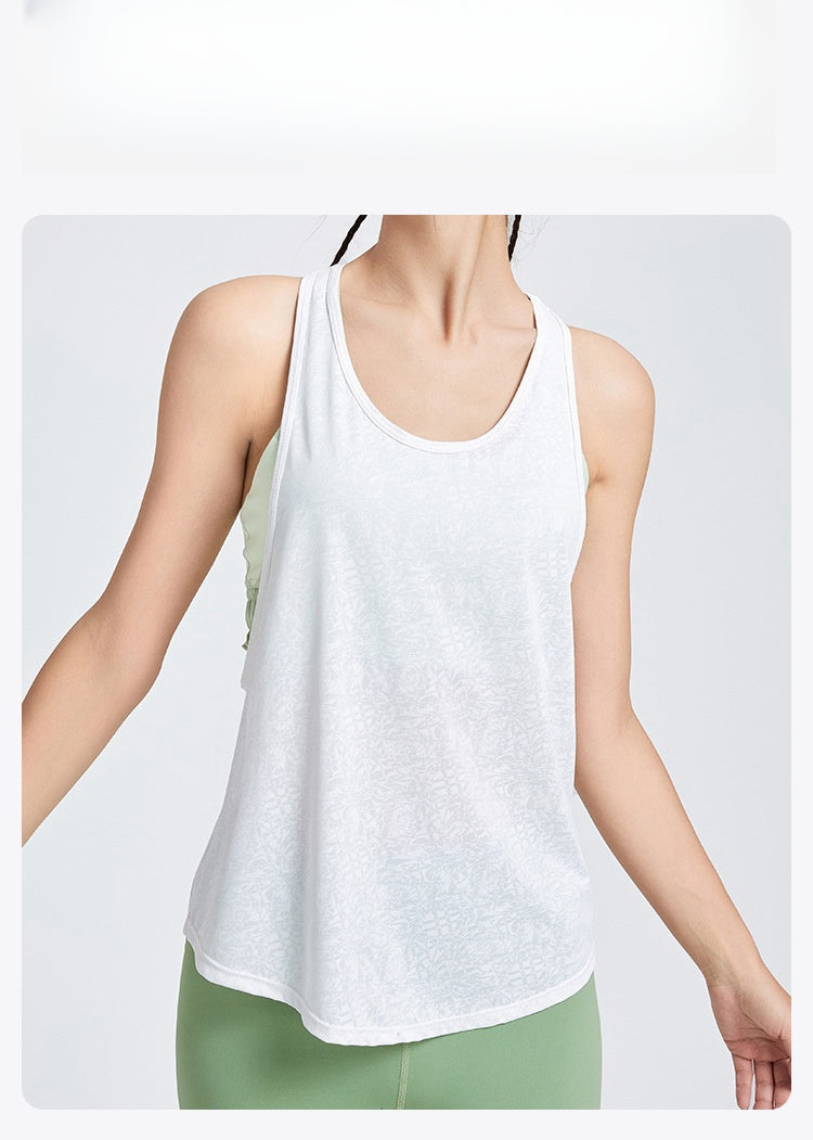 Womens Activewear Yoga 87%Nylon 13%spandex Tank Top YB208