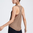 Womens Activewear Yoga 87%Nylon 13%spandex Tank Top YB208