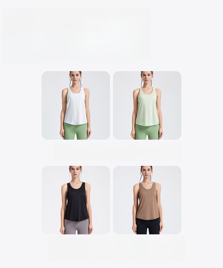 Womens Activewear Yoga 87%Nylon 13%spandex Tank Top YB208