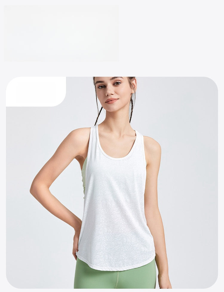 Womens Activewear Yoga 87%Nylon 13%spandex Tank Top YB208
