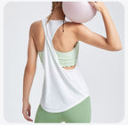 Womens Activewear Yoga 87%Nylon 13%spandex Tank Top YB208