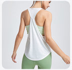 Womens Activewear Yoga 87%Nylon 13%spandex Tank Top YB208