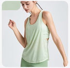 Womens Activewear Yoga 87%Nylon 13%spandex Tank Top YB208