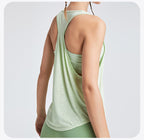 Womens Activewear Yoga 87%Nylon 13%spandex Tank Top YB208