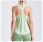 Womens Activewear Yoga 87%Nylon 13%spandex Tank Top YB208