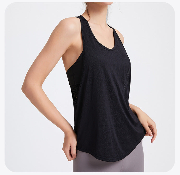 Womens Activewear Yoga 87%Nylon 13%spandex Tank Top YB208