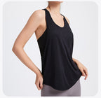 Womens Activewear Yoga 87%Nylon 13%spandex Tank Top YB208