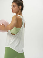 Womens Activewear Yoga 87%Nylon 13%spandex Tank Top YB208
