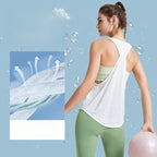 Womens Activewear Yoga 87%Nylon 13%spandex Tank Top YB208