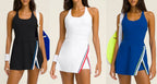 Womens Sports Workout 75%Nyolon 25%Spandex Tennis Dress YDQ-1 print logo 16