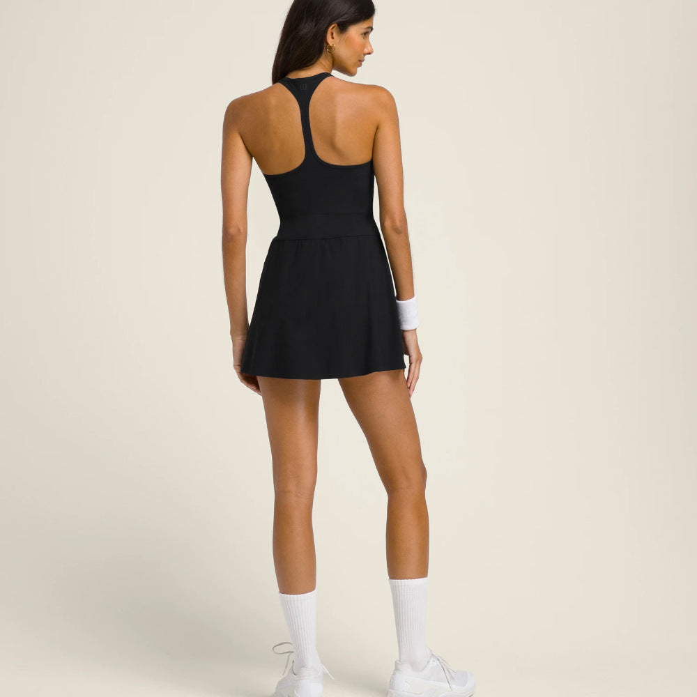 Womens Sports Workout 75%Nyolon 25%Spandex Tennis Dress YDQ-1 print logo 23