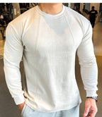 Mens Casual Sportswear 95%polyester 5%spandex Long Sleeve Shirt YH-CX17 print logo 37