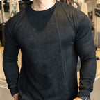 Mens Casual Sportswear 95%polyester 5%spandex Long Sleeve Shirt YH-CX17 print logo 17