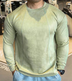 Mens Casual Sportswear 95%polyester 5%spandex Long Sleeve Shirt YH-CX17 print logo 41
