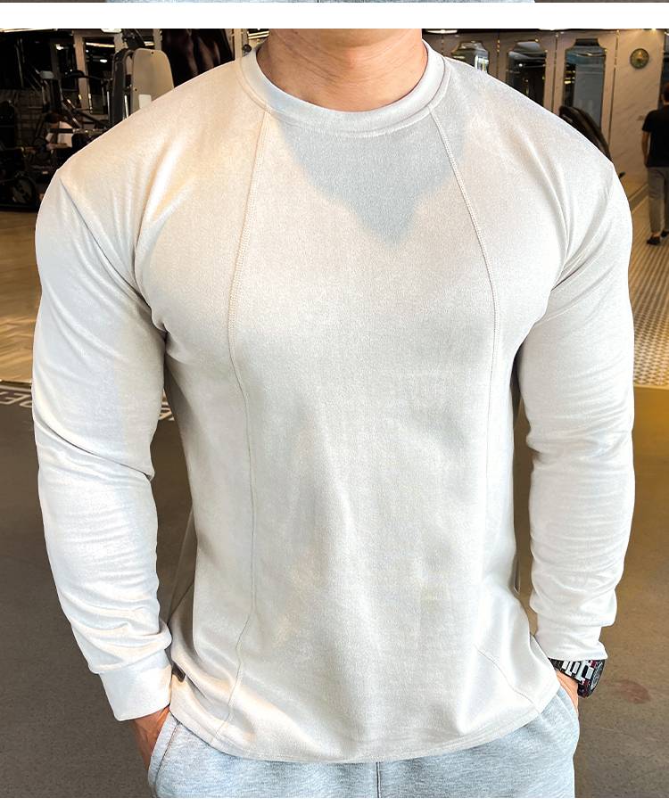 Mens Casual Sportswear 95%polyester 5%spandex Long Sleeve Shirt YH-CX17 print logo 29