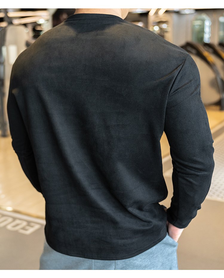 Mens Casual Sportswear 95%polyester 5%spandex Long Sleeve Shirt YH-CX17 print logo 33