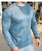Mens Casual Sportswear 95%polyester 5%spandex Long Sleeve Shirt YH-CX17 print logo 30