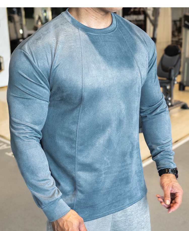 Mens Casual Sportswear 95%polyester 5%spandex Long Sleeve Shirt YH-CX17 print logo 30