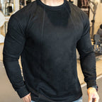 Mens Casual Sportswear 95%polyester 5%spandex Long Sleeve Shirt YH-CX17 print logo 18