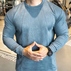 Mens Casual Sportswear 95%polyester 5%spandex Long Sleeve Shirt YH-CX17 print logo 22