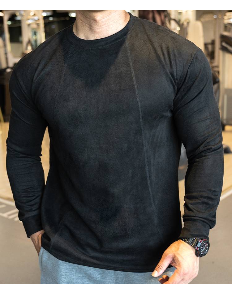 Mens Casual Sportswear 95%polyester 5%spandex Long Sleeve Shirt YH-CX17 print logo 34
